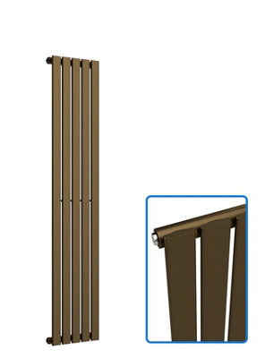 B&Q -  Flat Vertical Radiator Antique Brass 1600mm X 350mm (Single)