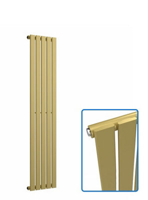 B&Q -  Flat Coloured Vertical Radiator Metallic Gold 1600mm X 350mm Single Panel560W (1911 Btu)