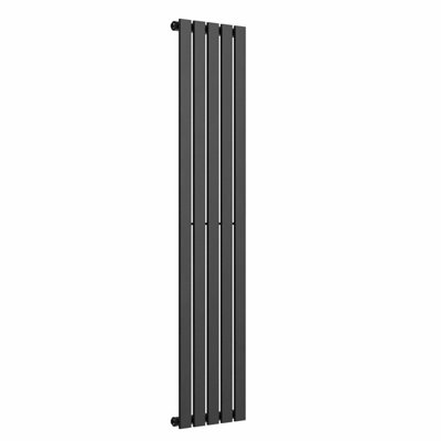 B&Q -  Flat Vertical Radiator Pewter 1600mm X 350mm SingleDesigner Wall-Mounted Radiator