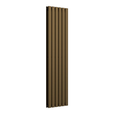 B&Q -  Flat Double Vertical Radiator Antique Brass 1600mm X 420mmHydronic Mild Steel
