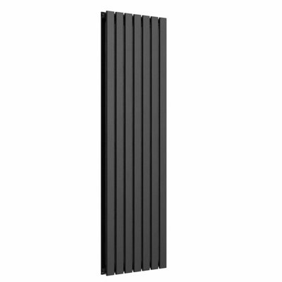 B&Q -  Flat Vertical Radiator Pewter 1600mm X 490mm Double PanelDesigner Wall-Mounted Radiator