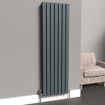 B&Q -  Flat Coloured Vertical RadiatorSlate Grey1600mm X 490mmDouble Panel.