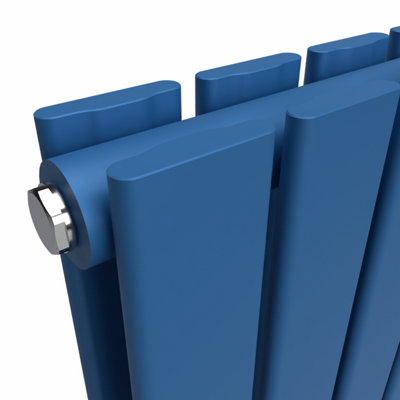 B&Q -  Flat Coloured Vertical Radiator Galaxy Blue 1600mm X 560mm Double1727W (5894 Btu)