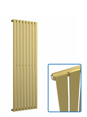 B&Q -  Flat Coloured Vertical Radiator Metallic Gold 1600mm X 560mm Single896W (3058 Btu)