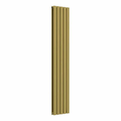 B&Q -  Flat Coloured Vertical Radiator Metallic Gold 1800mm X 350mm Double.