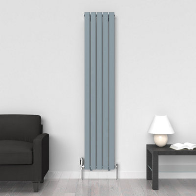 B&Q -  Flat Coloured Vertical Radiator Pebble Grey 1800mm X 350mmSingle