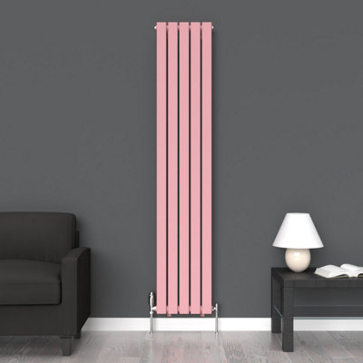 B&Q -  Flat Coloured Vertical Radiator Pastel Pink 1800mm X 350mmSingle.