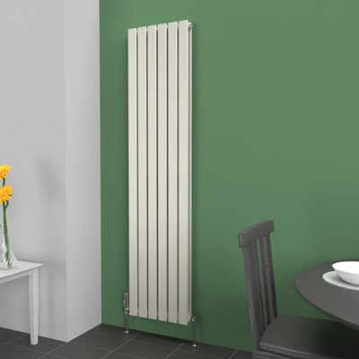 B&Q -  Flat Coloured Vertical Radiator Stone White 1800mm X 420mm DoubleLux Flat-1800-410D
