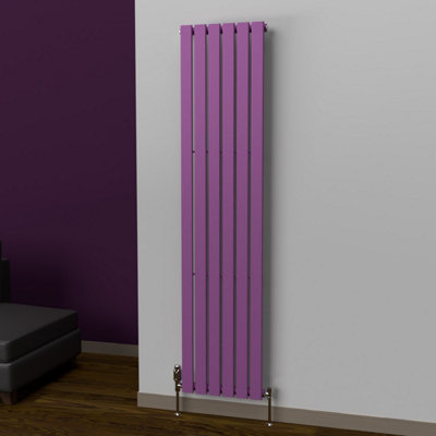 B&Q -  Flat Coloured Vertical RadiatorPretty Plum Purple1800mm X 420mm (Single)