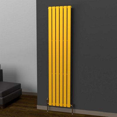 B&Q -  Flat Coloured Vertical RadiatorSunflower Yellow1800mm X 420mmSingle