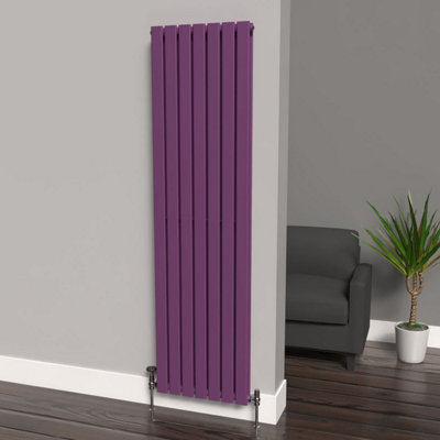 B&Q -  Flat Coloured Vertical Radiator Pretty Plum Purple 1800mm X 490mm DoubleLux Flat-1800-480D