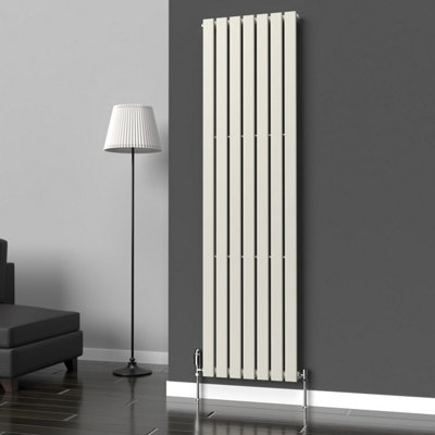 B&Q -  Flat Coloured Vertical RadiatorStone White1800mm X 490mmSingle