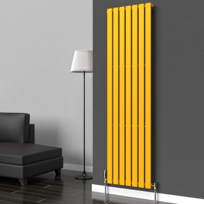 B&Q -  Flat Coloured Vertical Radiator Sunflower Yellow1800mm X 490mm (Single)