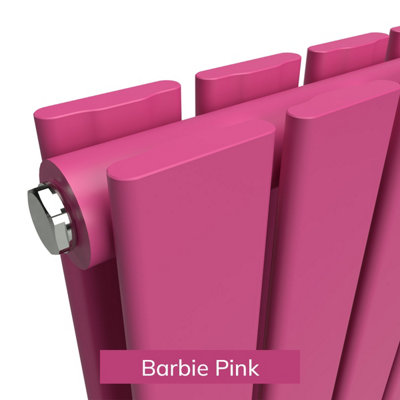 B&Q -  Flat Coloured Vertical Radiator Barbie Pink 1800mm X 560mm Double PanelLux Flat-1800-550D