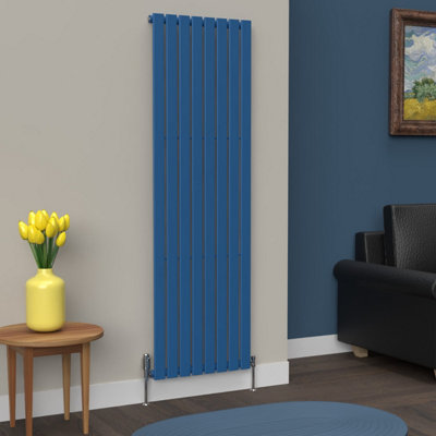B&Q -  Flat Coloured Vertical Radiator Galaxy Blue 1800mm X 560mm Single1000W (3412 Btu).