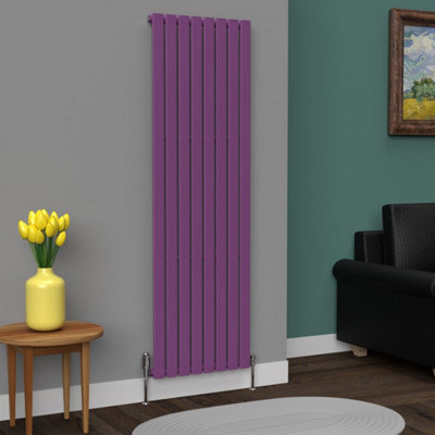B&Q -  Flat Coloured Vertical Radiator Pretty Plum Purple 1800mm X 560mm (Single)