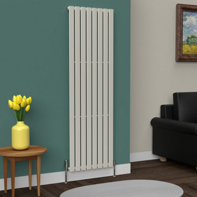 B&Q -  Flat Coloured Vertical RadiatorStone White1800mm X 560mmSingle