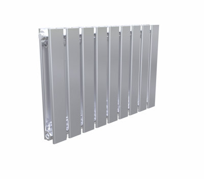 B&Q -  Flat Horizontal Double Panel Radiator Metallic Silver 400mm X 630mm541W (1845 Btu)