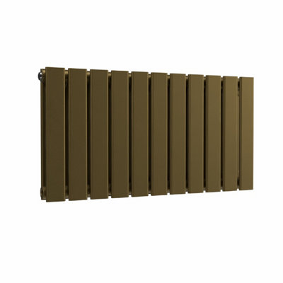 B&Q -  Flat Horizontal Double Panel Radiator Antique Brass 400mm X 770mm2255 Btu.