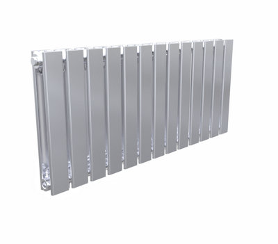 B&Q -  Flat Horizontal Double Panel Radiator Metallic Silver 400mm X 770mm661W (2255 Btu)