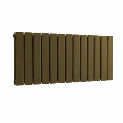 B&Q -  Flat Horizontal Radiator Antique Brass 400mm X 910mm Double Panel2665 Btu.