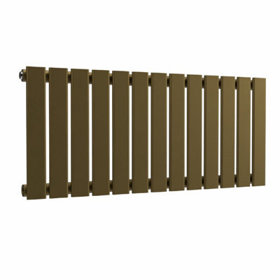 B&Q -  Flat Horizontal Radiator Antique Brass 400mm X 910mm Single1512 Btu.