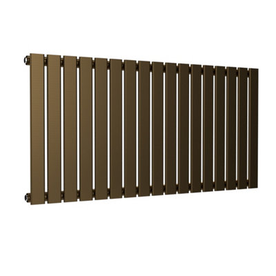B&Q -  Flat Horizontal Radiator Antique Brass 600mm X 1190mm SingleHydronicWall-Mounted