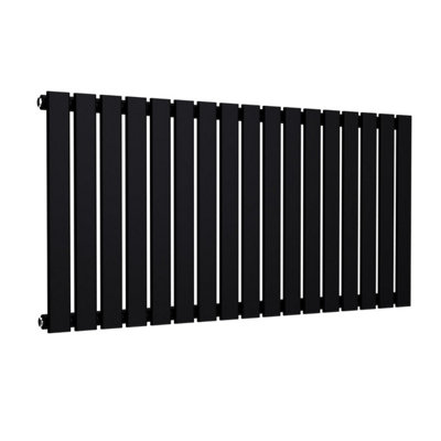 B&Q -  Flat Horizontal Coloured Radiator Space Black 600mm X 1190mm Single Panel.