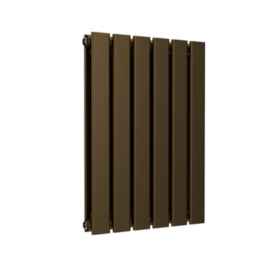 B&Q -  Flat Horizontal Radiator Antique Brass 600mm X 420mm Double PanelWall-Mounted