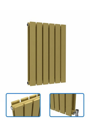 B&Q -  Flat Horizontal Coloured Radiator Metallic Gold 600mm X 420mm DoubleLux Flat-600-420Dmg