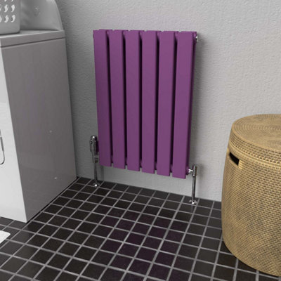 B&Q -  Flat Horizontal Coloured RadiatorPretty Plum Purple600mm X 420mm Double