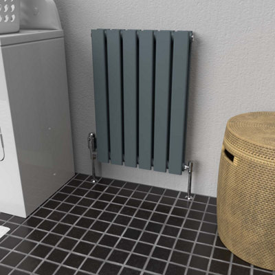 B&Q -  Flat Horizontal Coloured Radiator Slate Grey 600mm X 420mm DoubleLux Flat-600-420Dsg