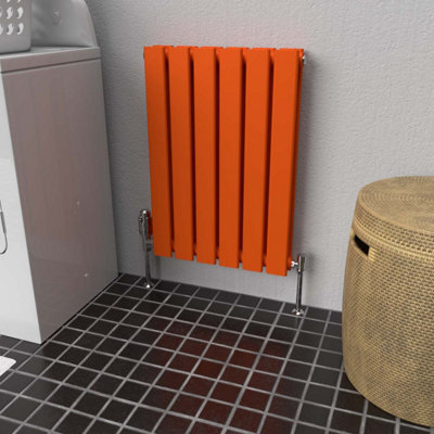 B&Q -  Flat Horizontal Coloured Radiator Sunburst Orange 600mm X 420mm DoubleLux Flat-600-420Dso