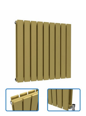 B&Q -  Flat Horizontal Coloured RadiatorMetallic Gold600mm X 630mm (Double)