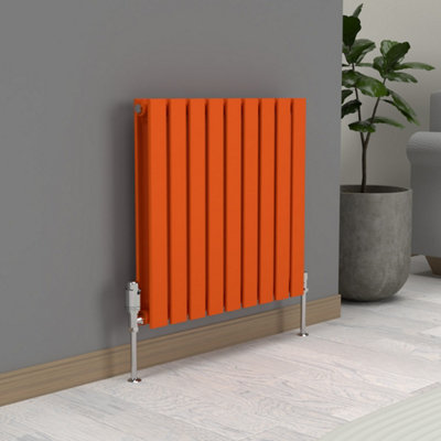 B&Q -  Flat Horizontal Coloured Radiator Sunburst Orange 600mm X 630mm DoubleLux Flat-600-630Dso