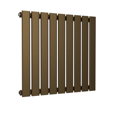 B&Q -  Flat Horizontal Radiator Antique Brass 600mm X 630mm Single PanelHydronic.
