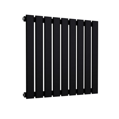 B&Q -  Flat Horizontal Coloured Radiator Space Black 600 mm X 630 mm (Single)