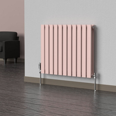 B&Q -  Flat Horizontal Coloured Radiator Pastel Pink 600mm X 770mm Double