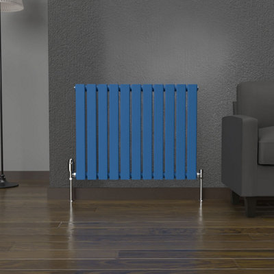 B&Q -  Flat Horizontal Coloured Radiator Galaxy Blue 600mm X 770mmSingle.