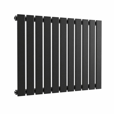 B&Q -  Flat Horizontal Radiator Pewter 600mm X 770mm Single Panel Wall-Mounted Radiator