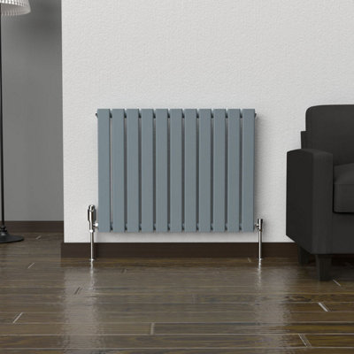 B&Q -  Flat Horizontal Coloured Radiator Pebble Grey 600mm X 770mmSingle.
