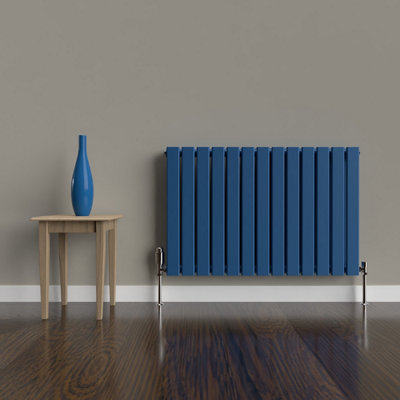B&Q -  Flat Horizontal Coloured RadiatorGalaxy Blue600mm X 910mm Double
