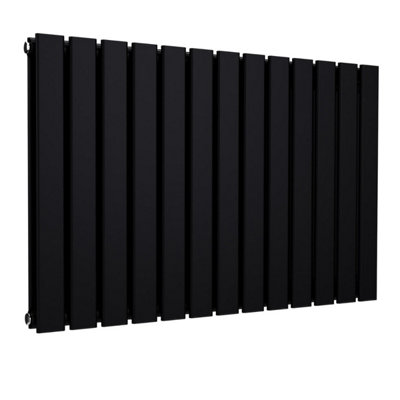 B&Q -  Flat Horizontal Coloured RadiatorSpace Black600 mm X 910 mm (Double)
