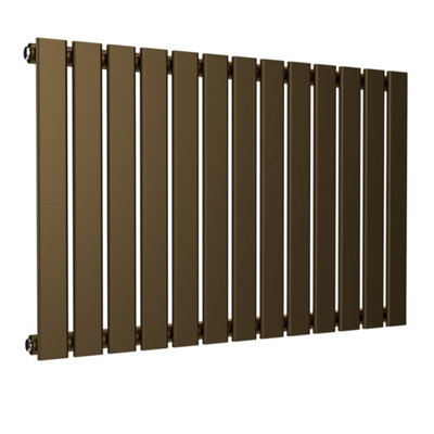 B&Q -  Flat Horizontal Radiator Antique Brass 600mm X 910mm Single PanelHydronic.