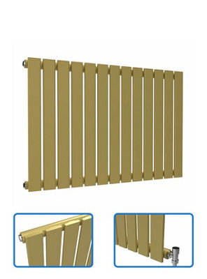 B&Q -  Flat Horizontal Coloured RadiatorMetallic Gold600mm X 910mm (Single)