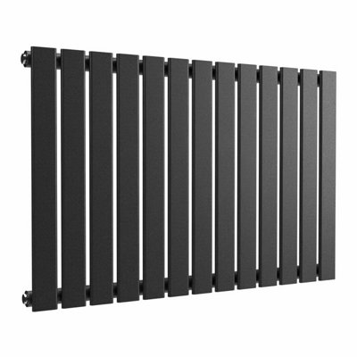 B&Q -  Flat Horizontal Radiator Pewter 600mm X 910mm Single2088 BtuMild Steel