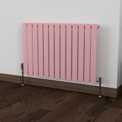 B&Q -  Flat Horizontal Coloured Radiator Pastel Pink 600mm X 910mm SingleMild Steel612W.