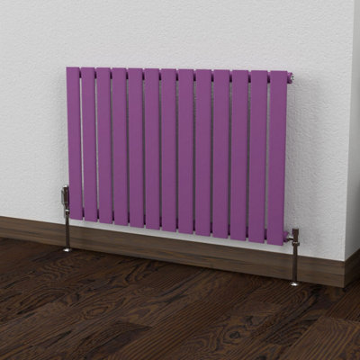 B&Q -  Flat Horizontal Coloured Radiator Pretty Plum Purple 600mm X 910mm (Single)