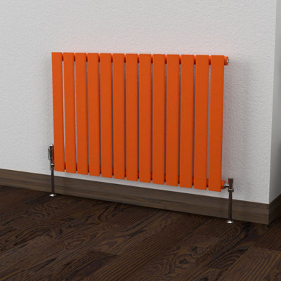 B&Q -  Flat Horizontal Coloured RadiatorSunburst Orange600mm X 910mm (Single)