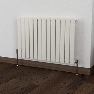 B&Q -  Flat Horizontal Coloured Radiator Stone White 600mm X 910mm (Single)